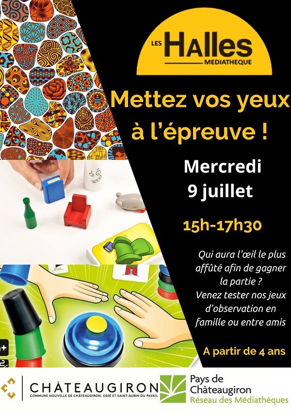 image du jeu Twin it et le logo de la médiathèque de Chateaugiron