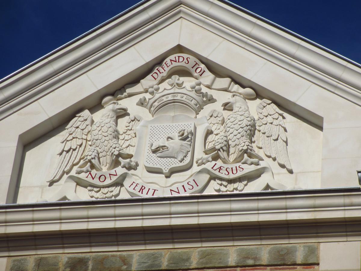 Le fronton restauré